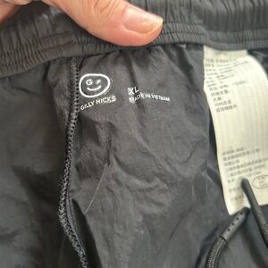 Gilly Hicks womens Black Elastic Waist cargo  parachute pants XL